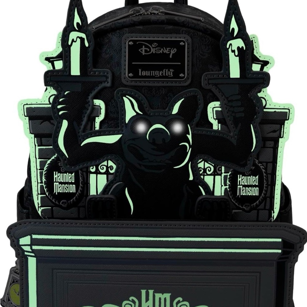 Loungefly Haunted Mansion Glow Accent Mini Backpack - Black & Mint Green